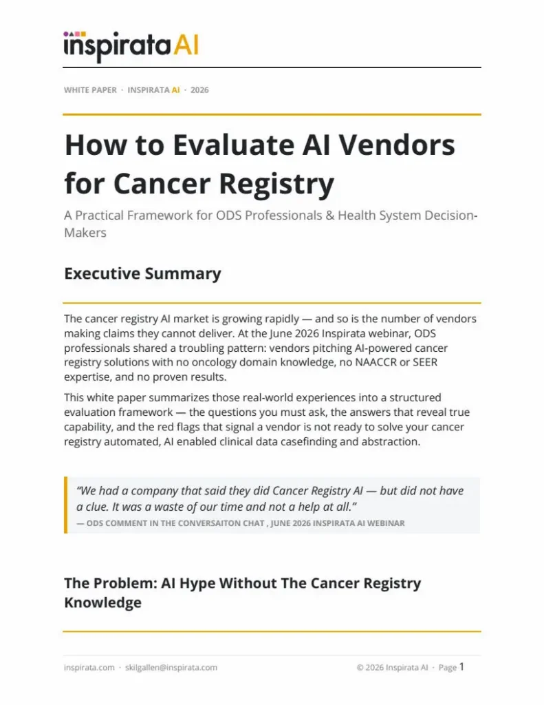 How to Evaluate AI Vendors for Cancer Registry