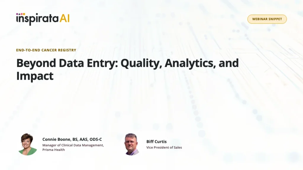 Beyond Data Entry – Quality, Analytics, and Impact